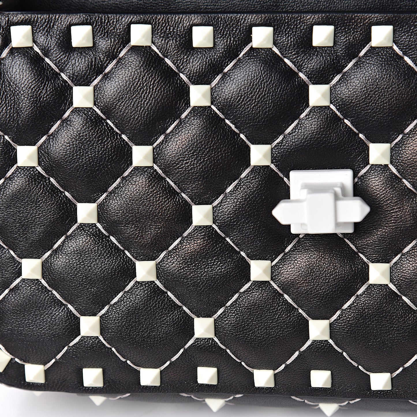 Lambskin Small Free Rockstud Spike Shoulder Bag Black