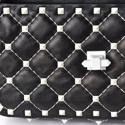 Valentino Garavani Lambskin Small Free Rockstud Spike Shoulder Bag Black 7 of 21