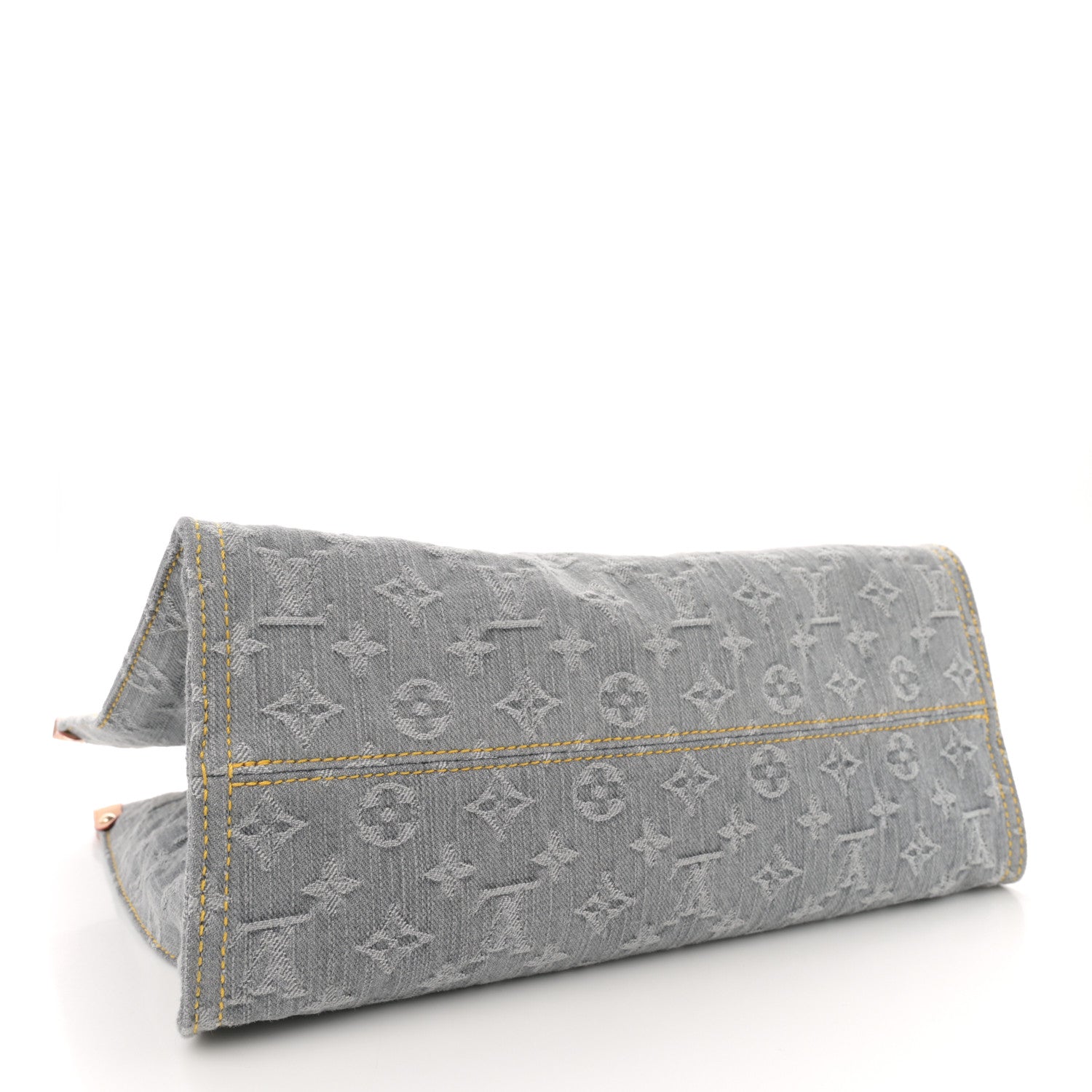 Louis Vuitton Monogram Denim Onthego MM Washed Gray 4 of 10
