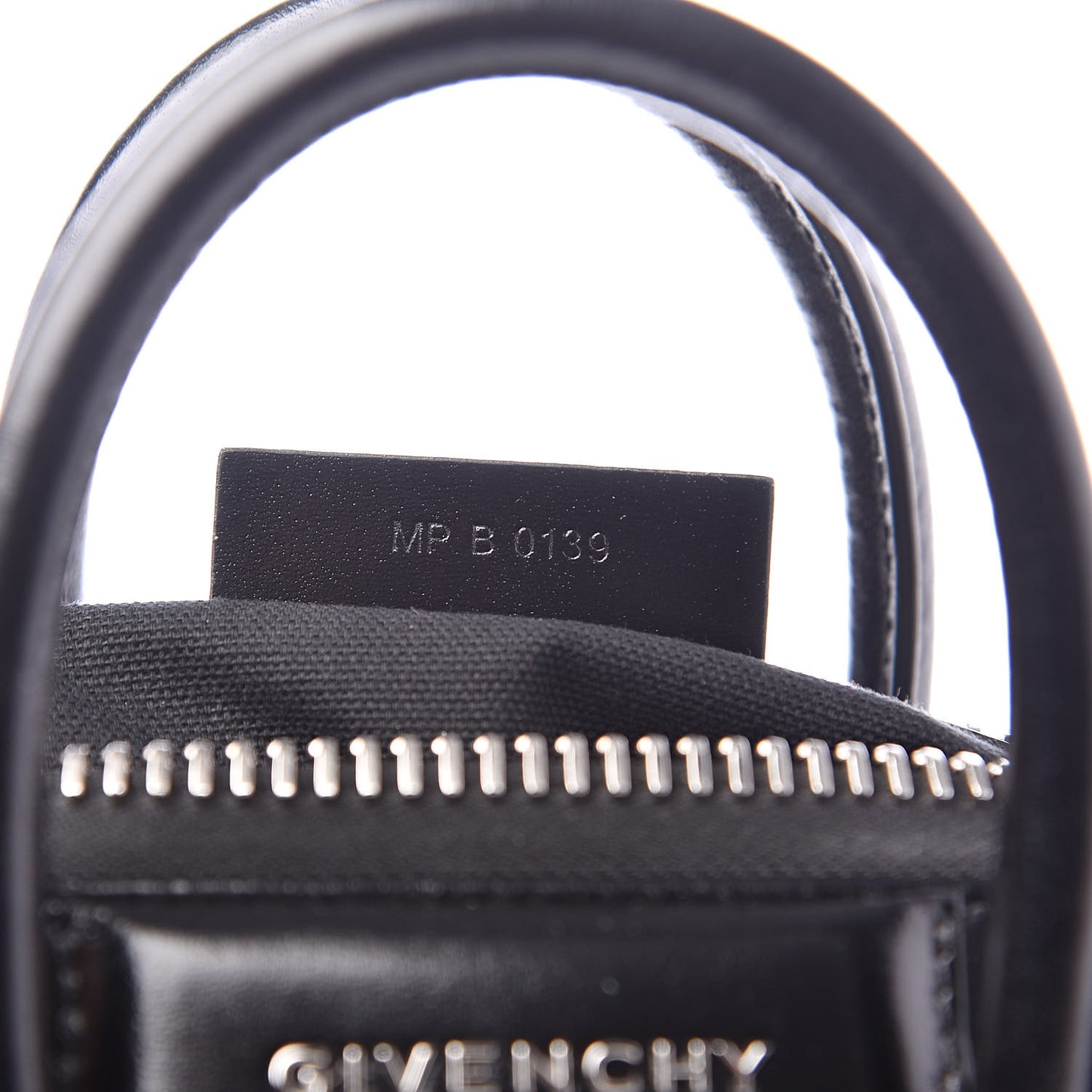Shiny Lord Calfskin Mini Antigona Black