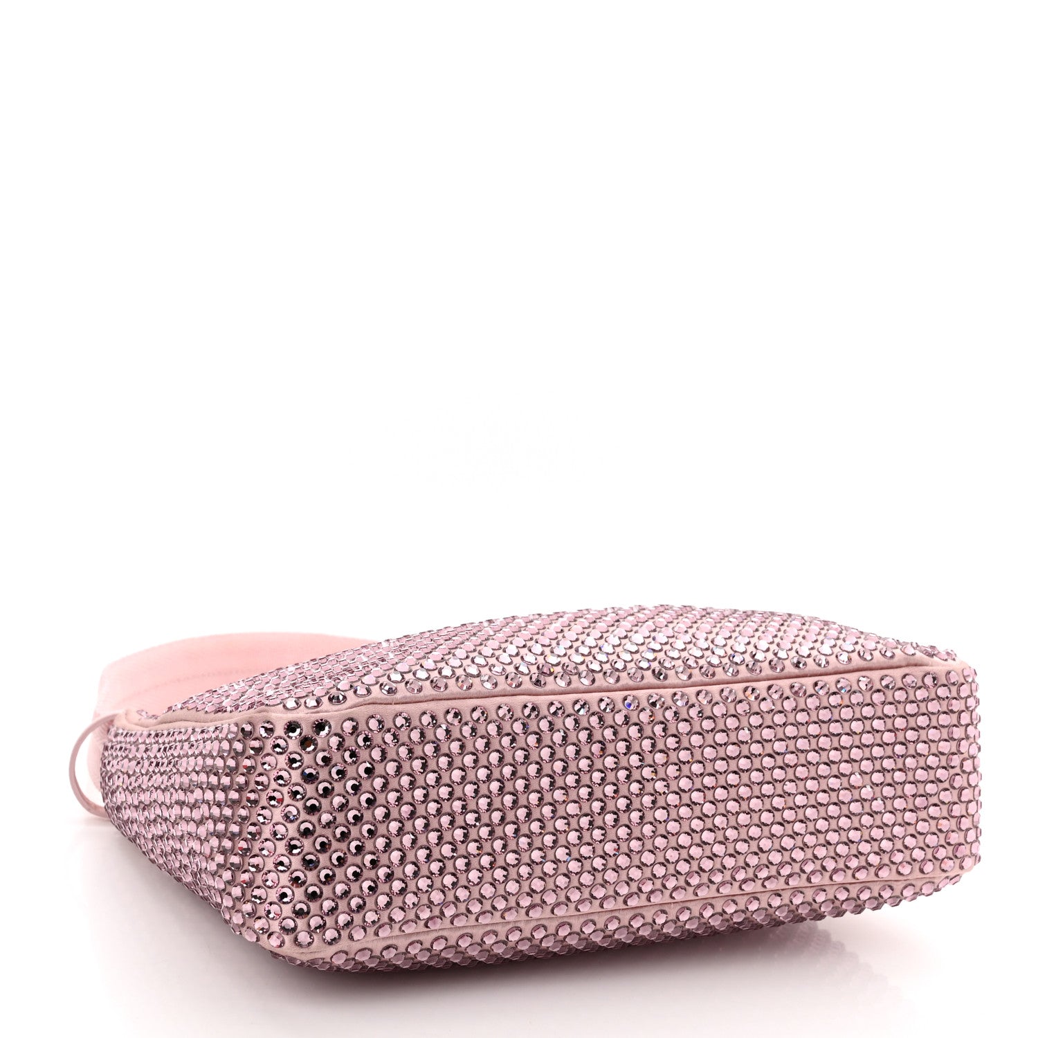 Prada Satin Crystal Mini Re-Edition 2000 Bag Alabastro 4 of 10