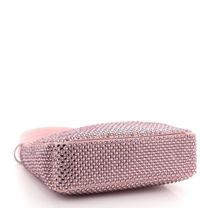 Prada Satin Crystal Mini Re-Edition 2000 Bag Alabastro 4 of 10