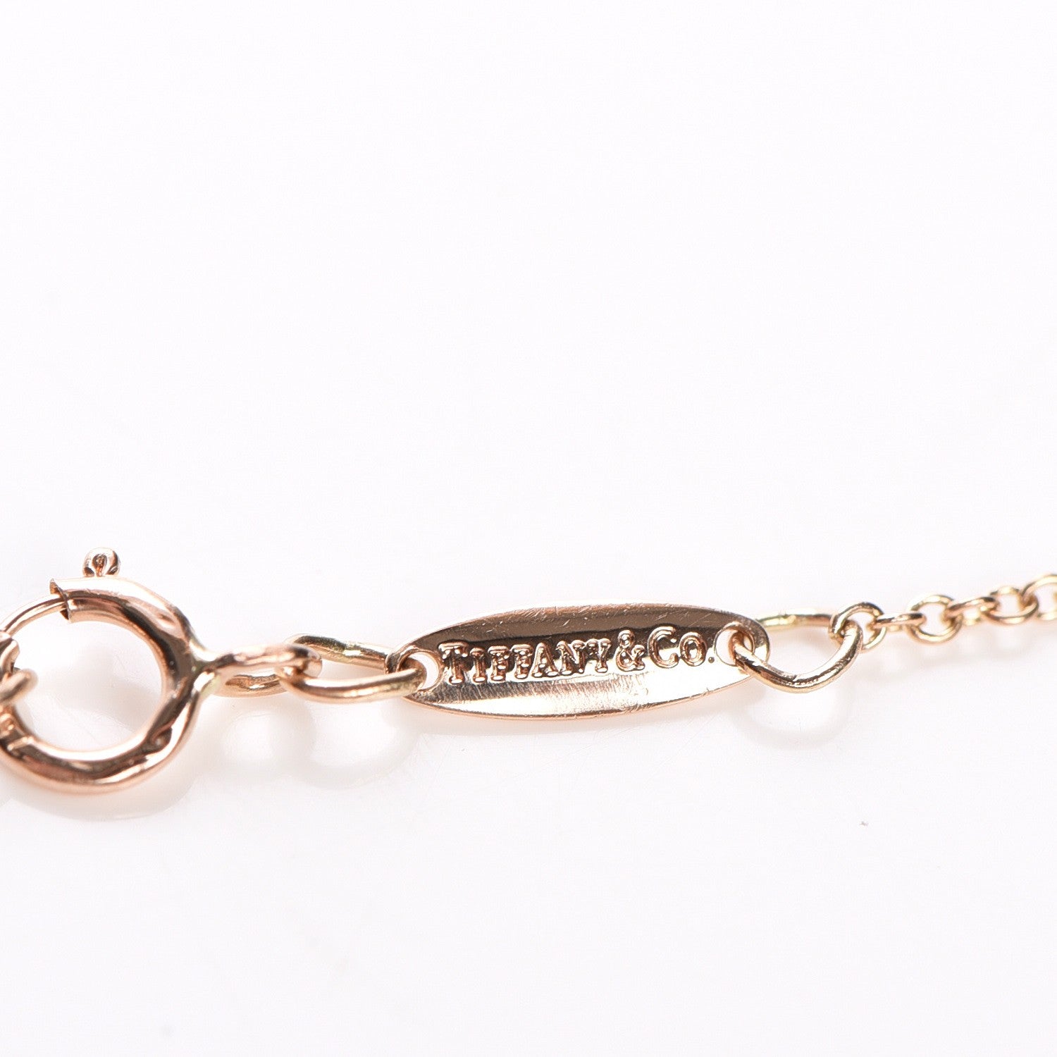 Tiffany 18K Rose Gold Diamond .09ctw Elsa Peretti Diamonds by the Yard Bracelet 11 of 12