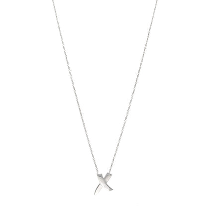Tiffany Sterling Silver Paloma Picasso Graffiti X Pendant Necklace 1 of 4