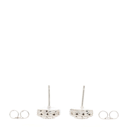 John Hardy Sterling Silver Diamond Small Classic Chain Square Earrings 3 of 4
