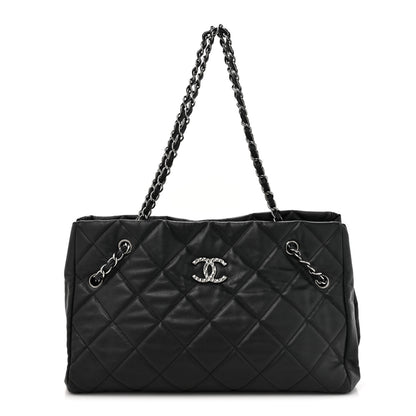 Chanel Soft Caviar Quilted Large Cells Tote Black 1 of 15