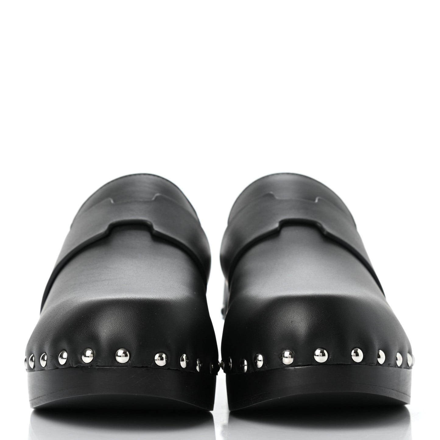 Calfskin Calya Mules 38 Black