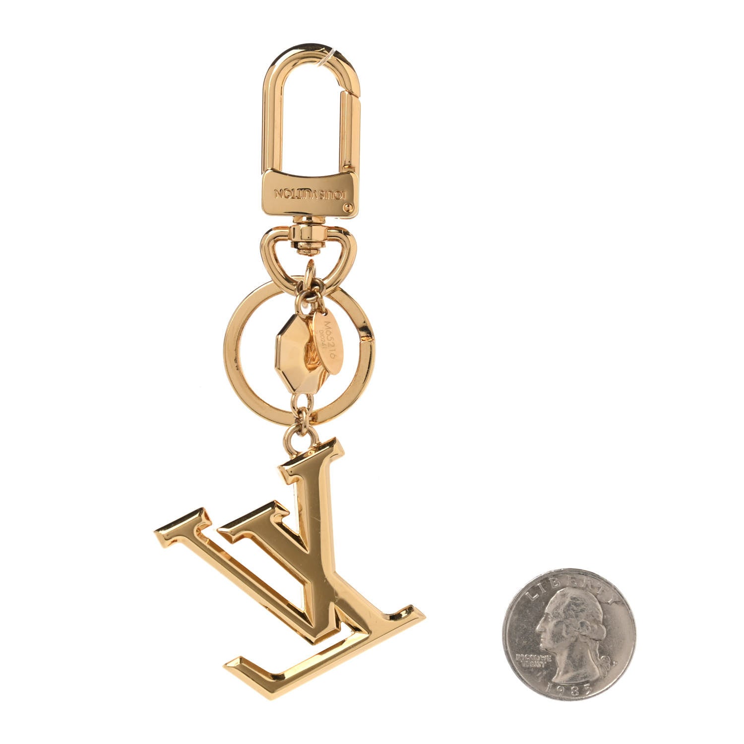 Louis Vuitton LV Facettes Bag Charm Key Holder Gold 2 of 4