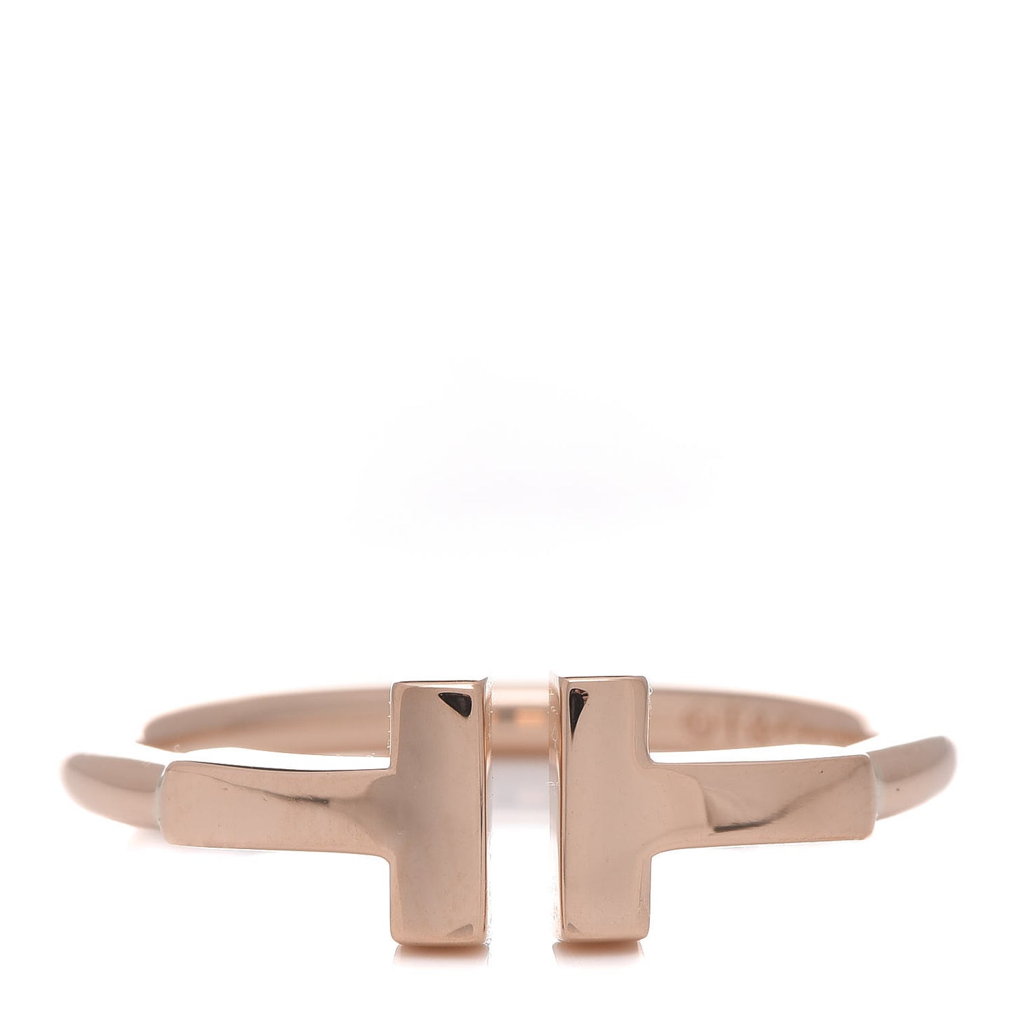 18K Rose Gold T Wire Ring 50 5.5