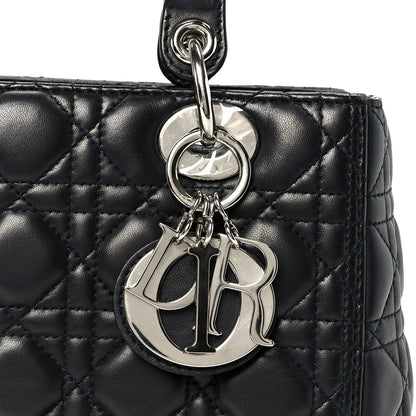 Christian Dior Lambskin Cannage Medium Lady Dior Navy Blue 7 of 9