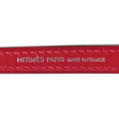 Hermes Tadelakt Swift Chamkila Mysore Rock Bag Charm Rouge Vif Rose Pop Black White 3 of 4