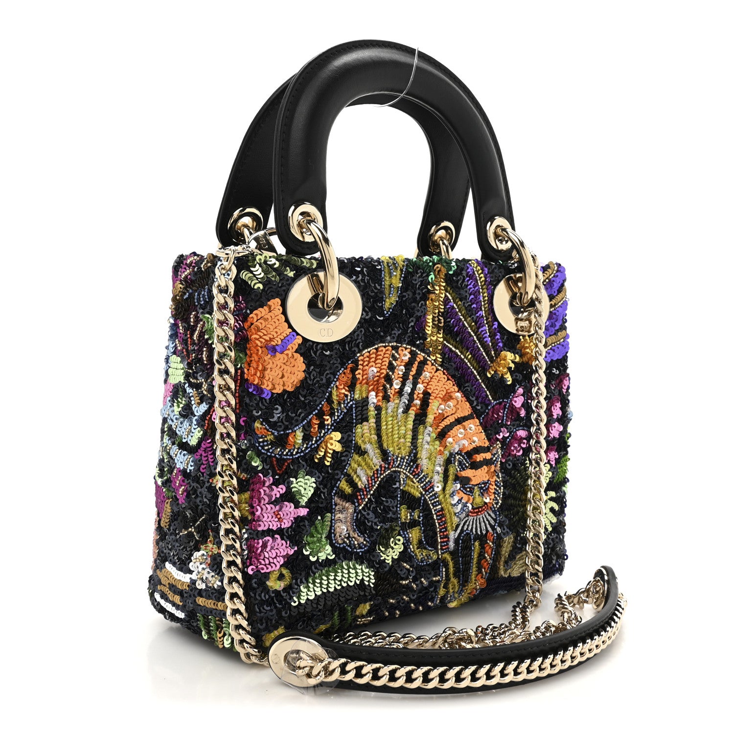 Christian Dior Sequin Lambskin Mini Lady Dior Multicolor 3 of 10