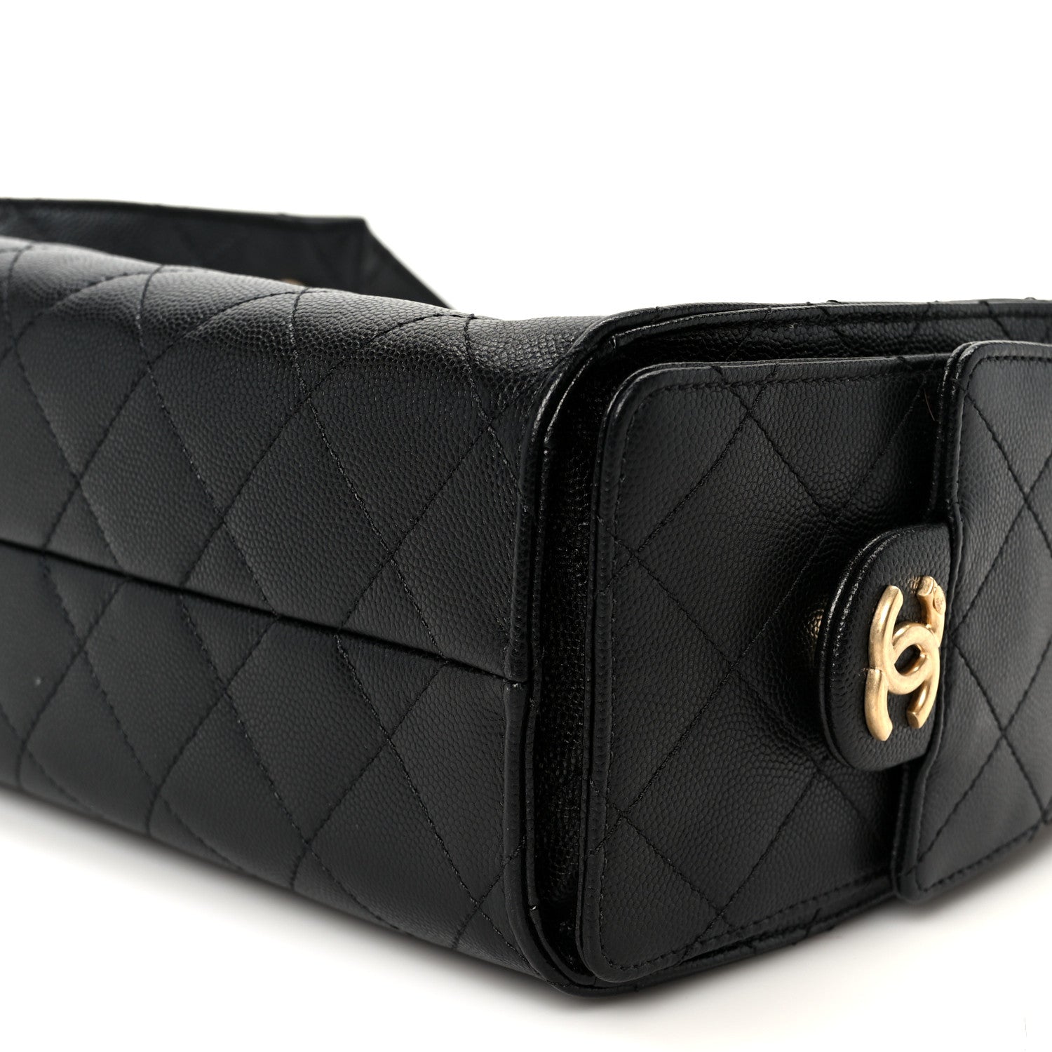 Chanel Caviar Quilted Mini Chanel 25 Handbag Black 10 of 11