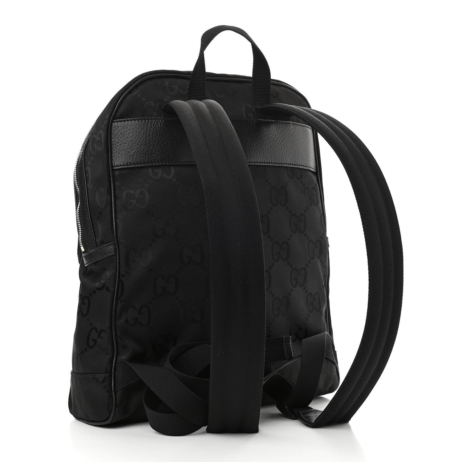Gucci Econyl Nylon Monogram Off The Grid Backpack Black 2 of 11