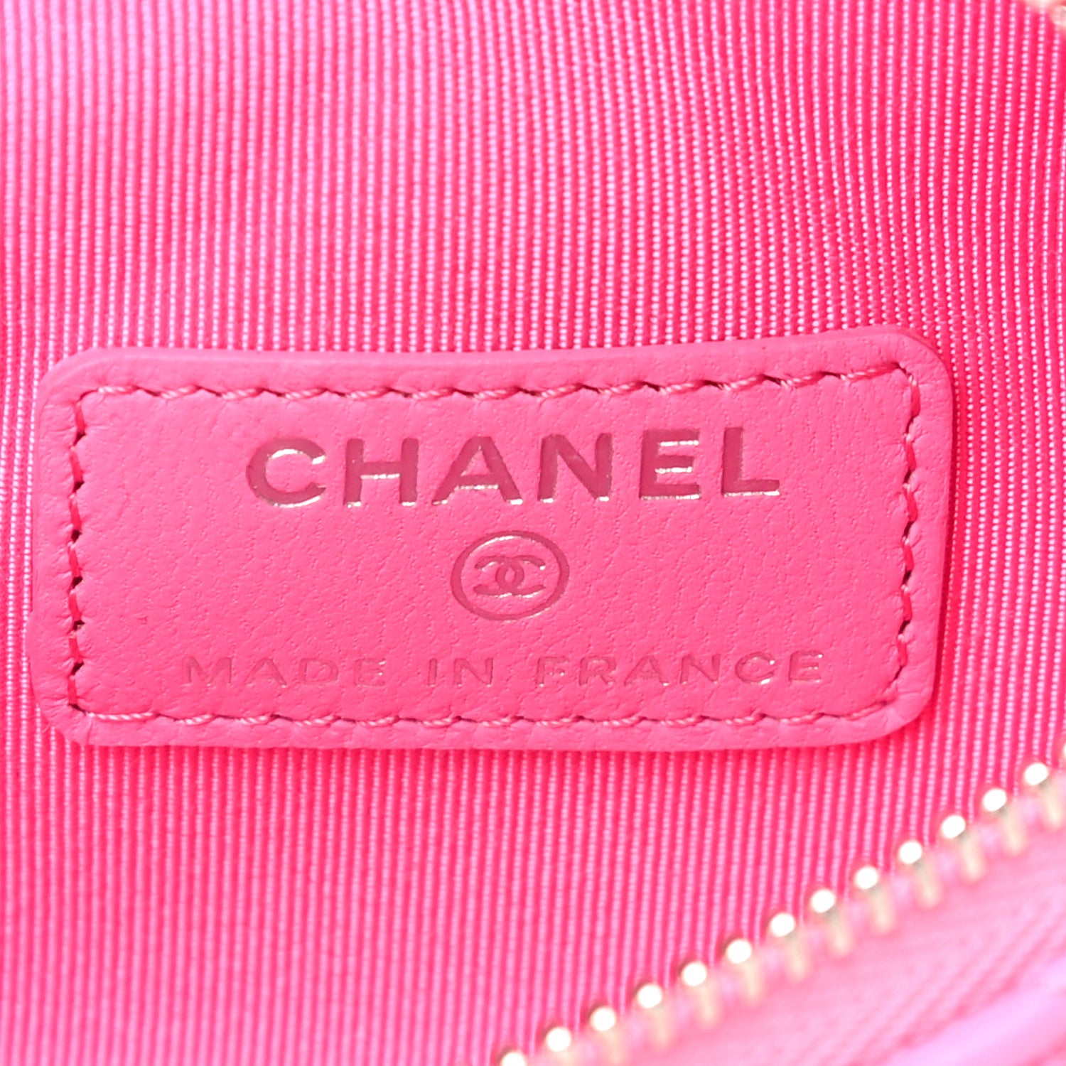 Chanel Lambskin Quilted Arm Coin Purse Pink 6 of 12