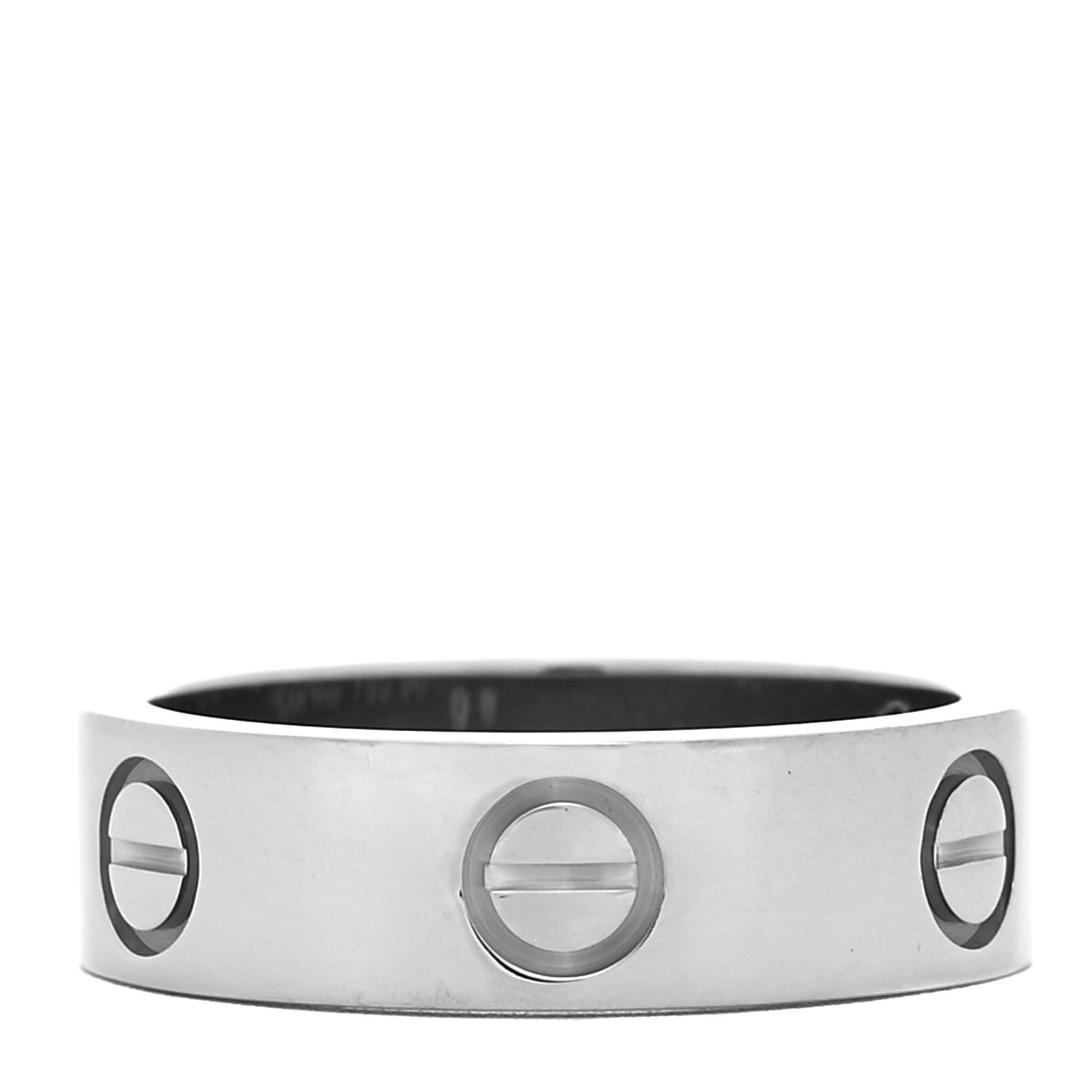 Cartier 18K White Gold 5.5mm LOVE Ring 50 5.25 3 of 4