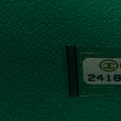 Chanel Lambskin Chevron Quilted Mini Rectangular Flap Green 7 of 10