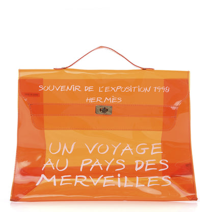 Hermes Vinyl Souvenir De L'Exposition Kelly Orange 1 of 10