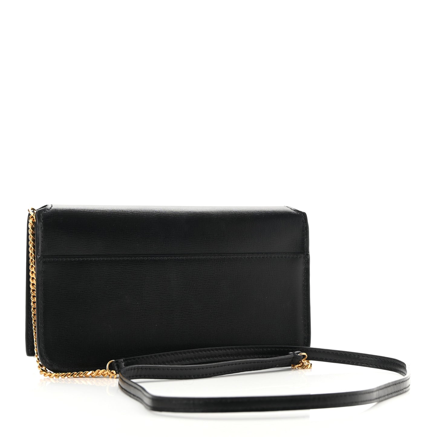 Smooth Calfskin Monogram Phone Holder Crossbody Black