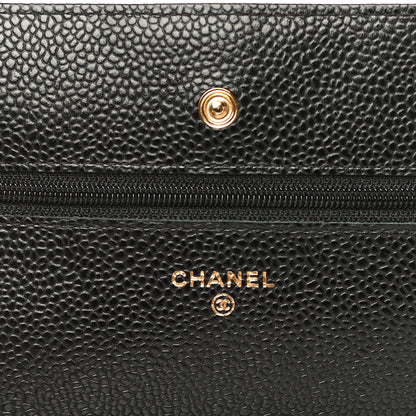 Chanel Caviar Quilted Wallet On Chain WOC Black 5 of 12