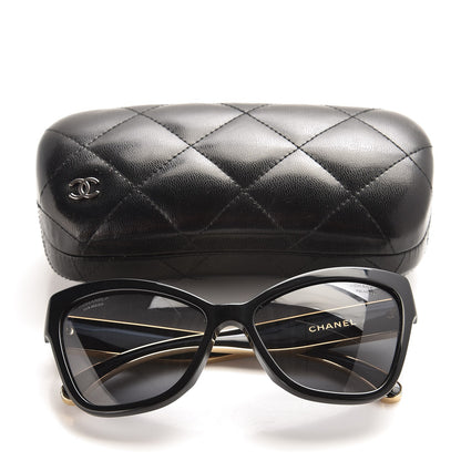 Chanel Acetate CC Cat Eye Sunglasses 5271-A Black 10 of 10