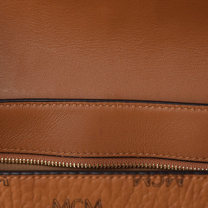 MCM Visetos Studded Flap Shoulder Bag Cognac 8 of 11