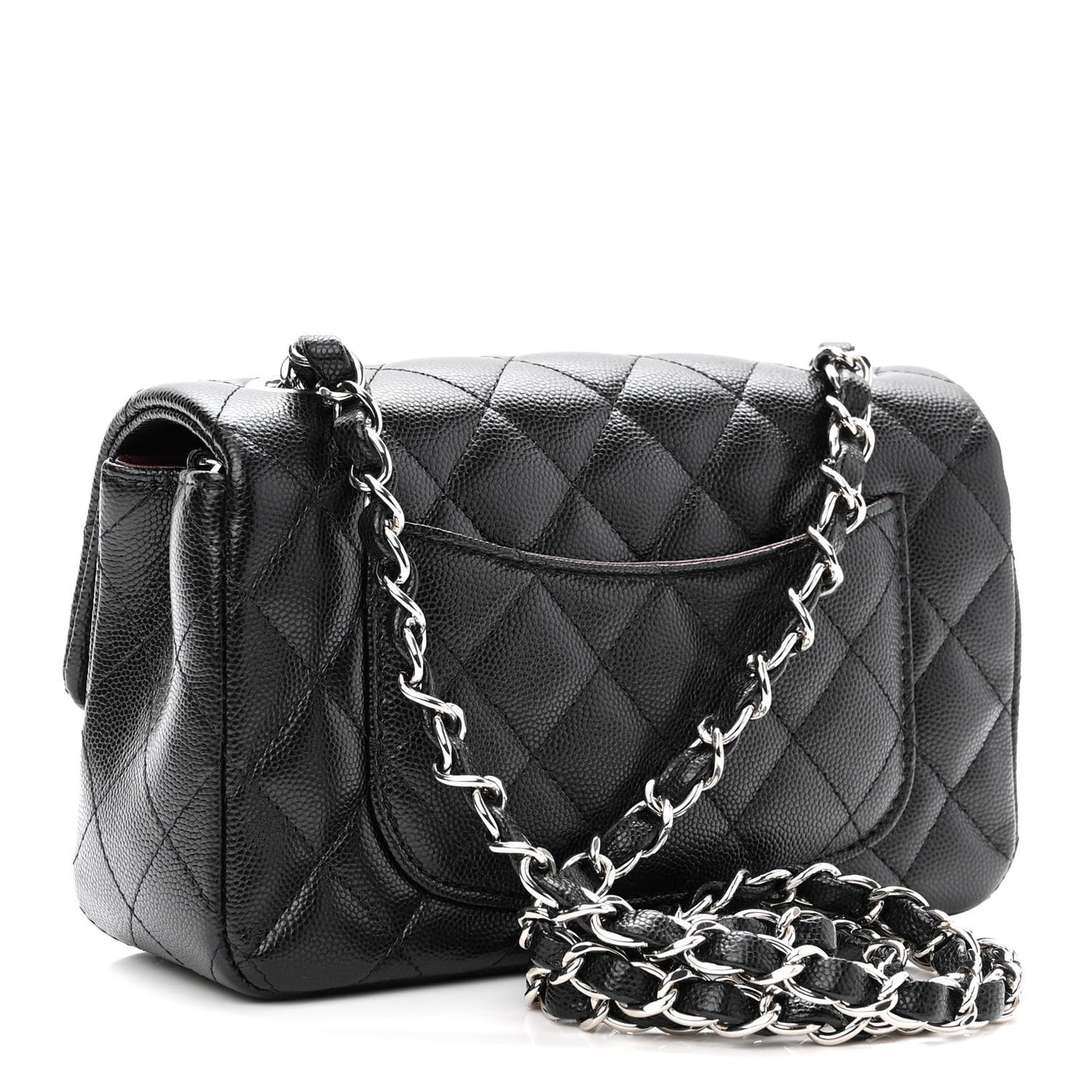 Caviar Quilted Mini Rectangular Flap Black