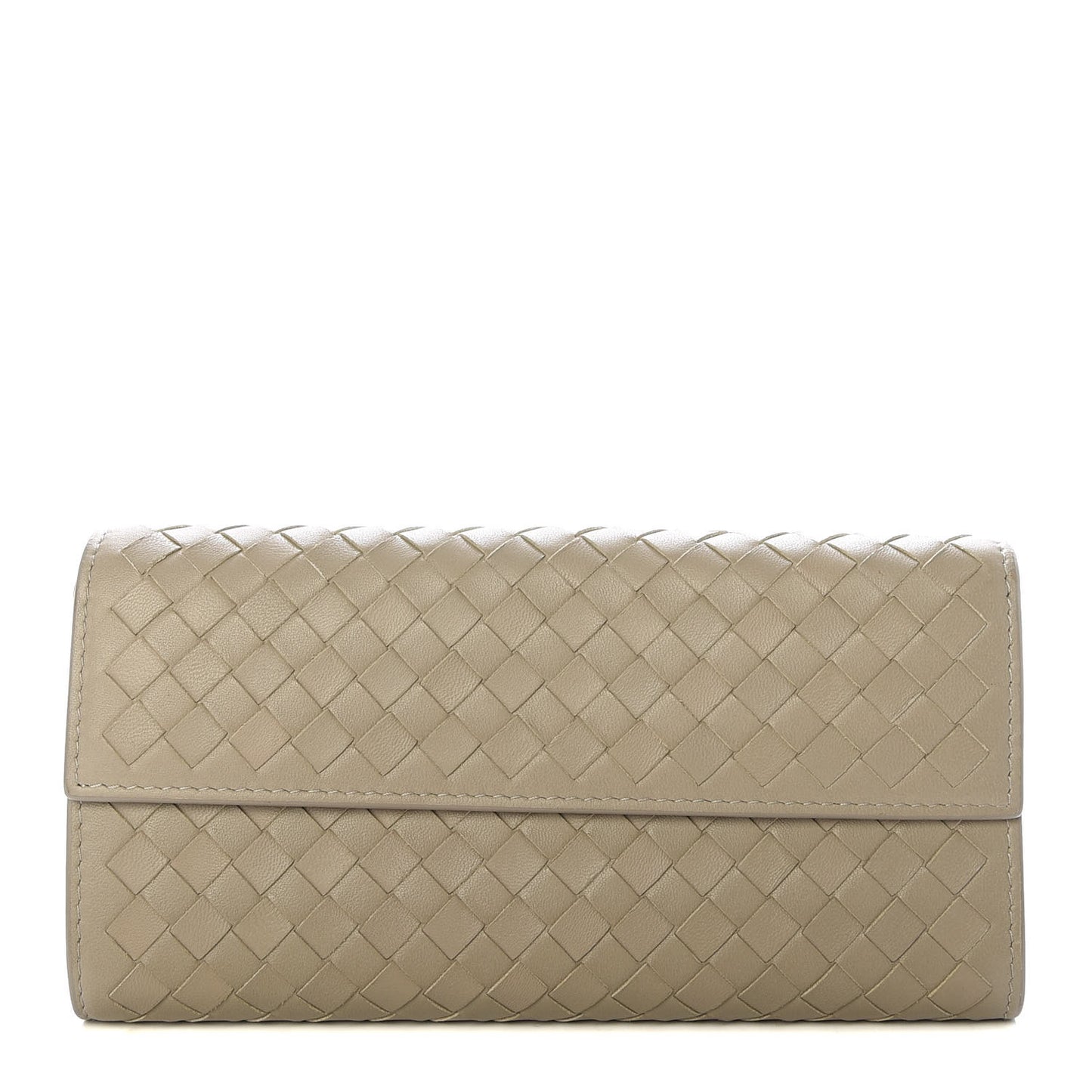 Nappa Intrecciato Continental Flap Wallet New Sand