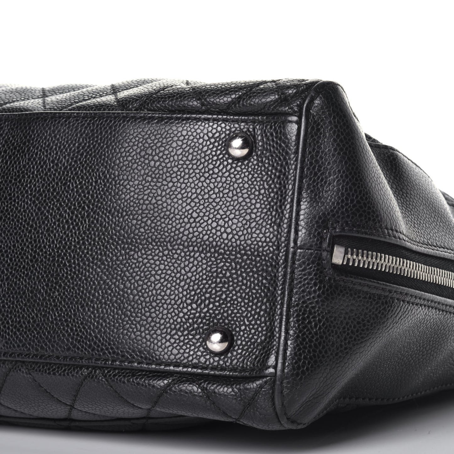 Caviar Quilted Bowler Black