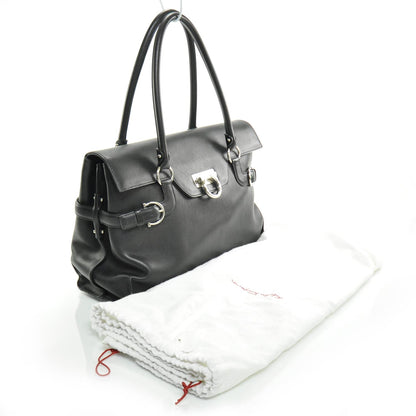 FASHIONPHILE SALVATOREFERRAGAMOLeatherVirnaSatchelBlack 3 of 9