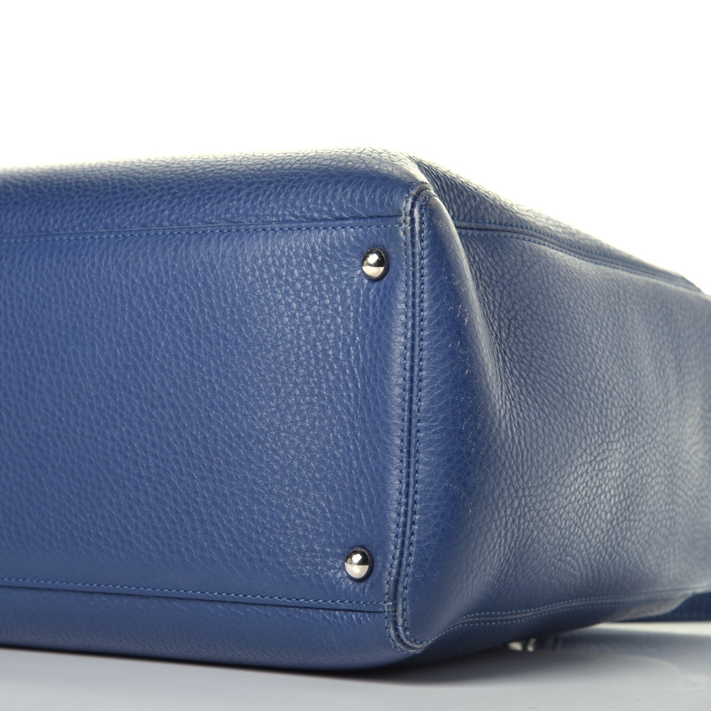 Calfskin Cerf Executive Shopper Tote Blue