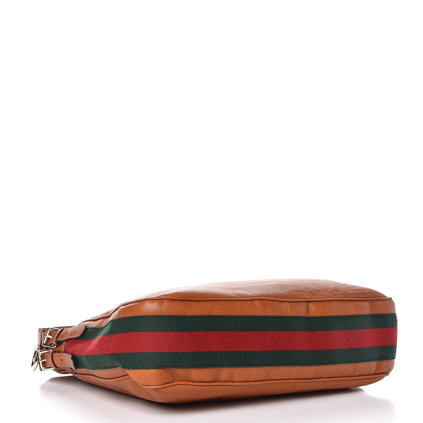 Pebbled Calfskin Medium Heritage Shoulder Bag Light Tobacco