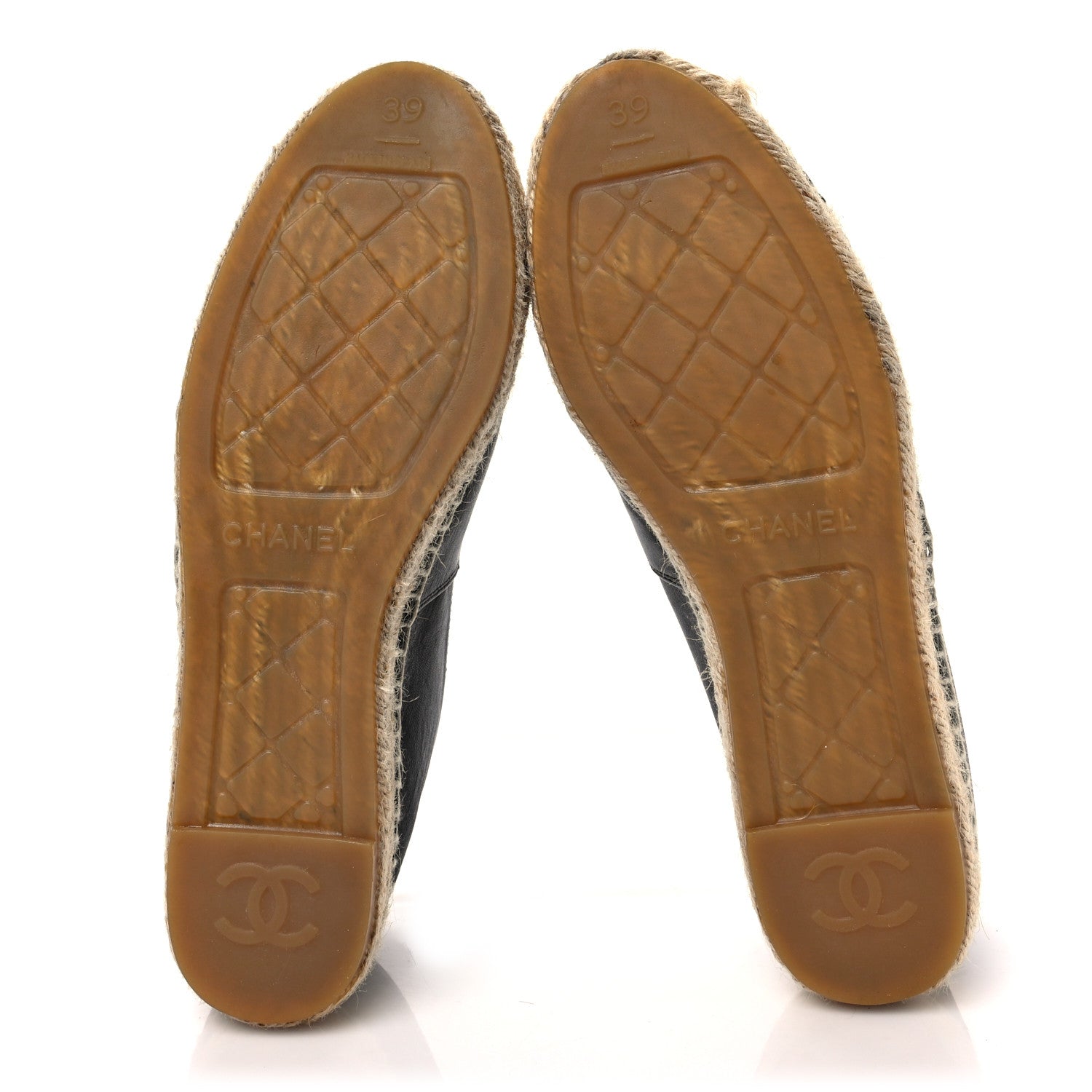 Chanel Lambskin CC Espadrilles 39 Black 5 of 8