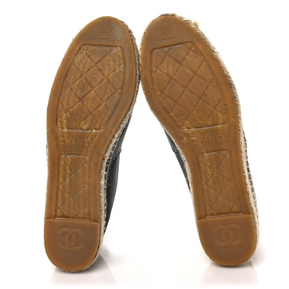 Chanel Lambskin CC Espadrilles 39 Black 5 of 8