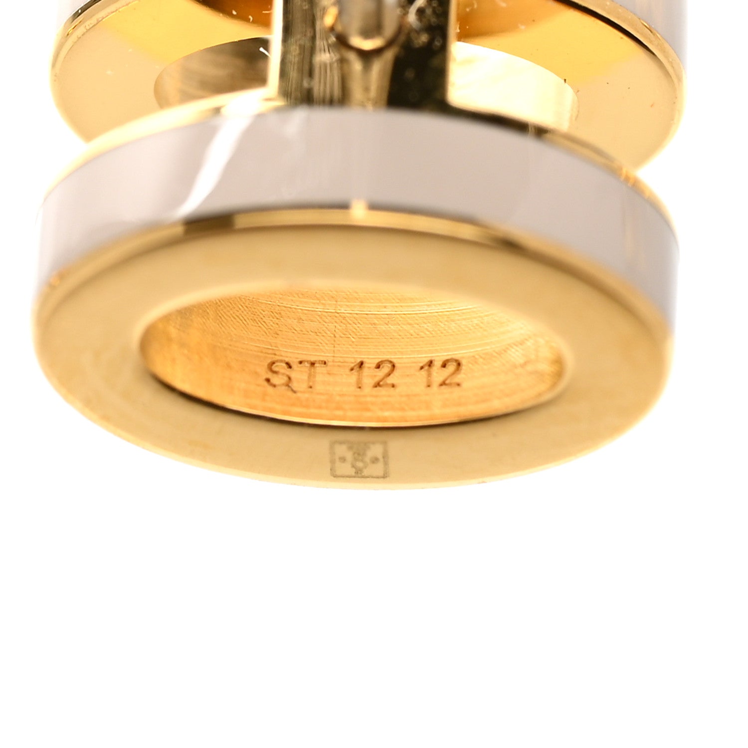 Hermes Gold Lacquered Mini Pop H Earrings Marron Glace 6 of 7