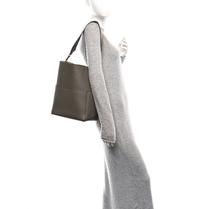 Celine Soft Grained Calfskin Sangle Bucket Bag Taupe 3 of 10