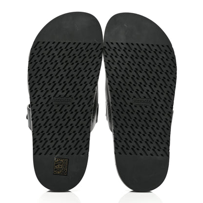 Hermes Calfskin Womens Chypre Sandals 39 Black 5 of 8