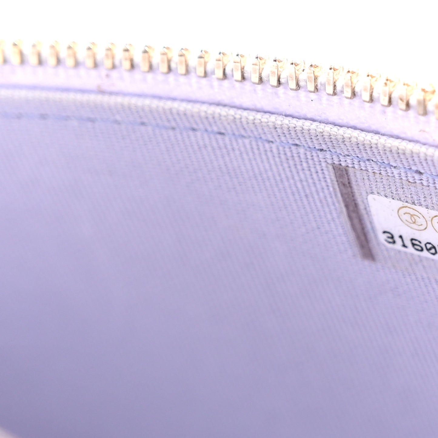 Lambskin Quilted Top Handle Mini Vanity Case With Chain Lilac