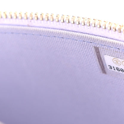 Chanel Lambskin Quilted Top Handle Mini Vanity Case With Chain Lilac 7 of 10