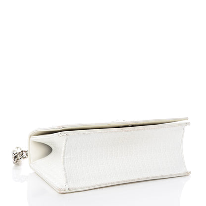 Christian Dior Patent Micro-Cannage Small Diorama Flap Bag White 4 of 17