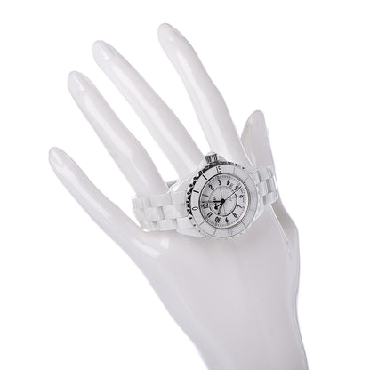 Chanel Stainless Steel Ceramic 33mm J12 Quartz Watch White 2 of 11