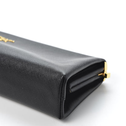 Prada Saffiano Frame Clutch Black 6 of 9