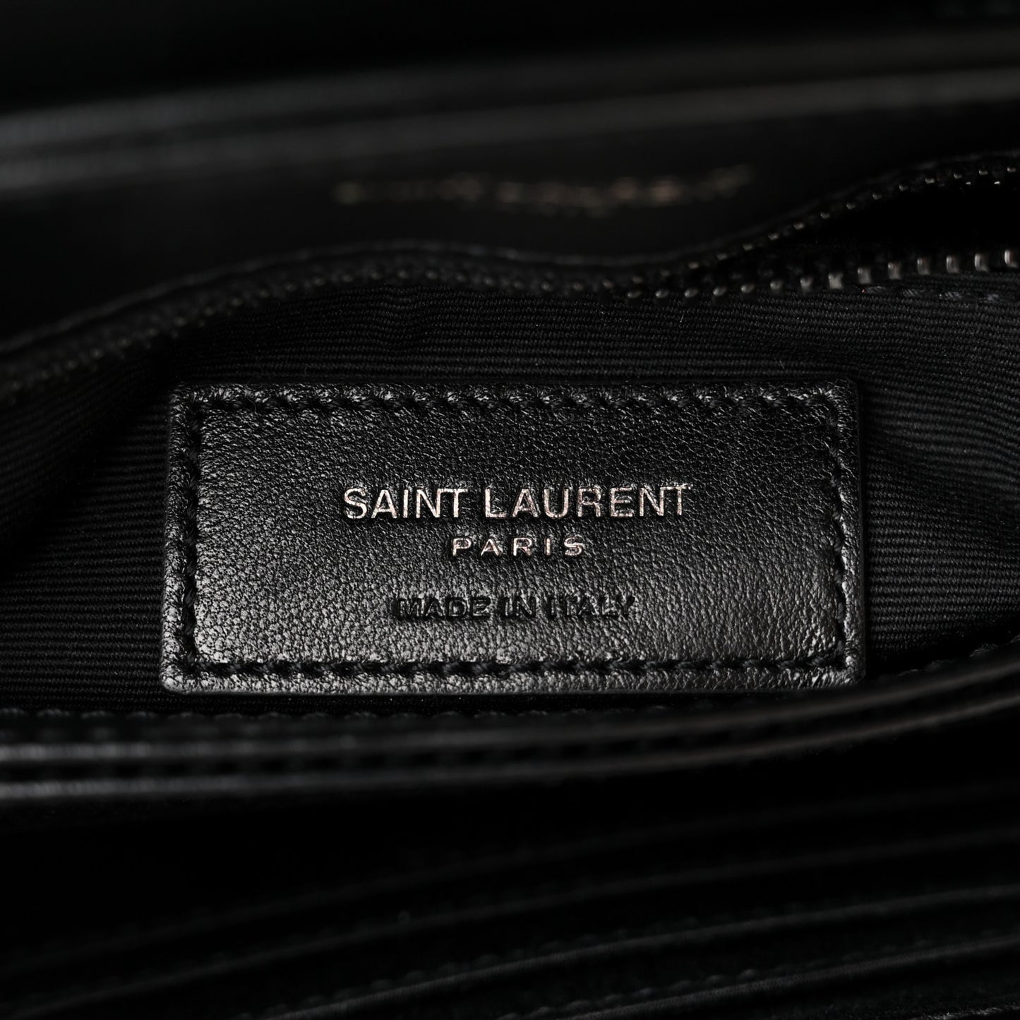 Calfskin Y Quilted Monogram Toy Loulou Crossbody Bag Black