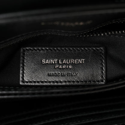 Saint Laurent Calfskin Y Quilted Monogram Toy Loulou Crossbody Bag Black 8 of 12