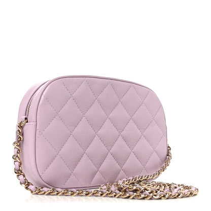 Chanel Caviar Quilted Chain Camera Bag Light Purple 2 of 9