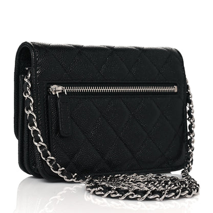 Chanel Caviar Quilted Mini Wallet On Chain WOC Black 3 of 13
