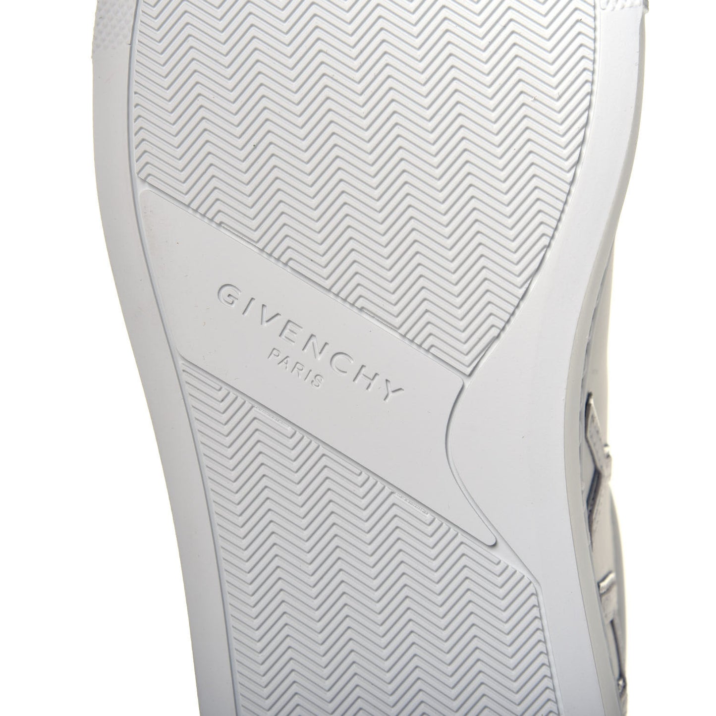 Calfskin Reverse Logo Womens Urban Street Sneakers 37 White Silver