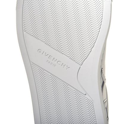 Givenchy Calfskin Reverse Logo Womens Urban Street Sneakers 37 White Silver 9 of 10