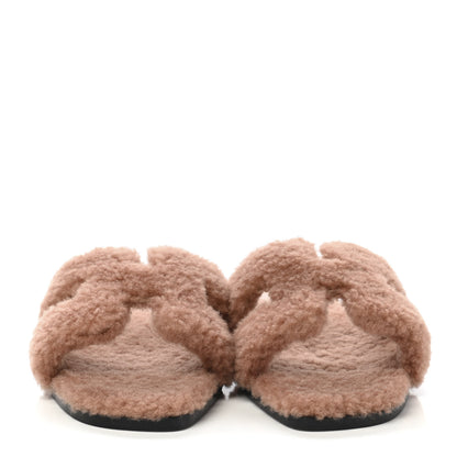 Hermes Woolskin Oran Sandals 36 Rose Aube 2 of 8