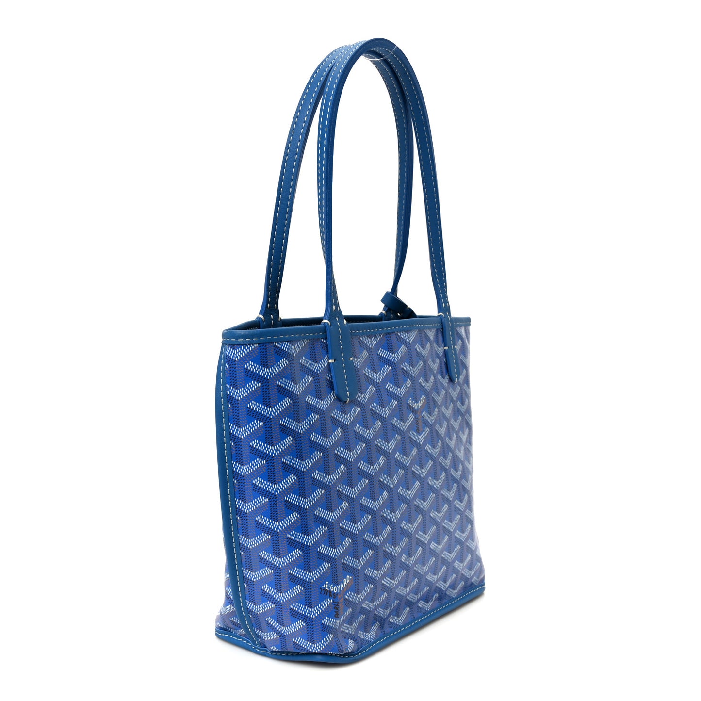 Goyardine Reversible Mini Anjou Sky Blue